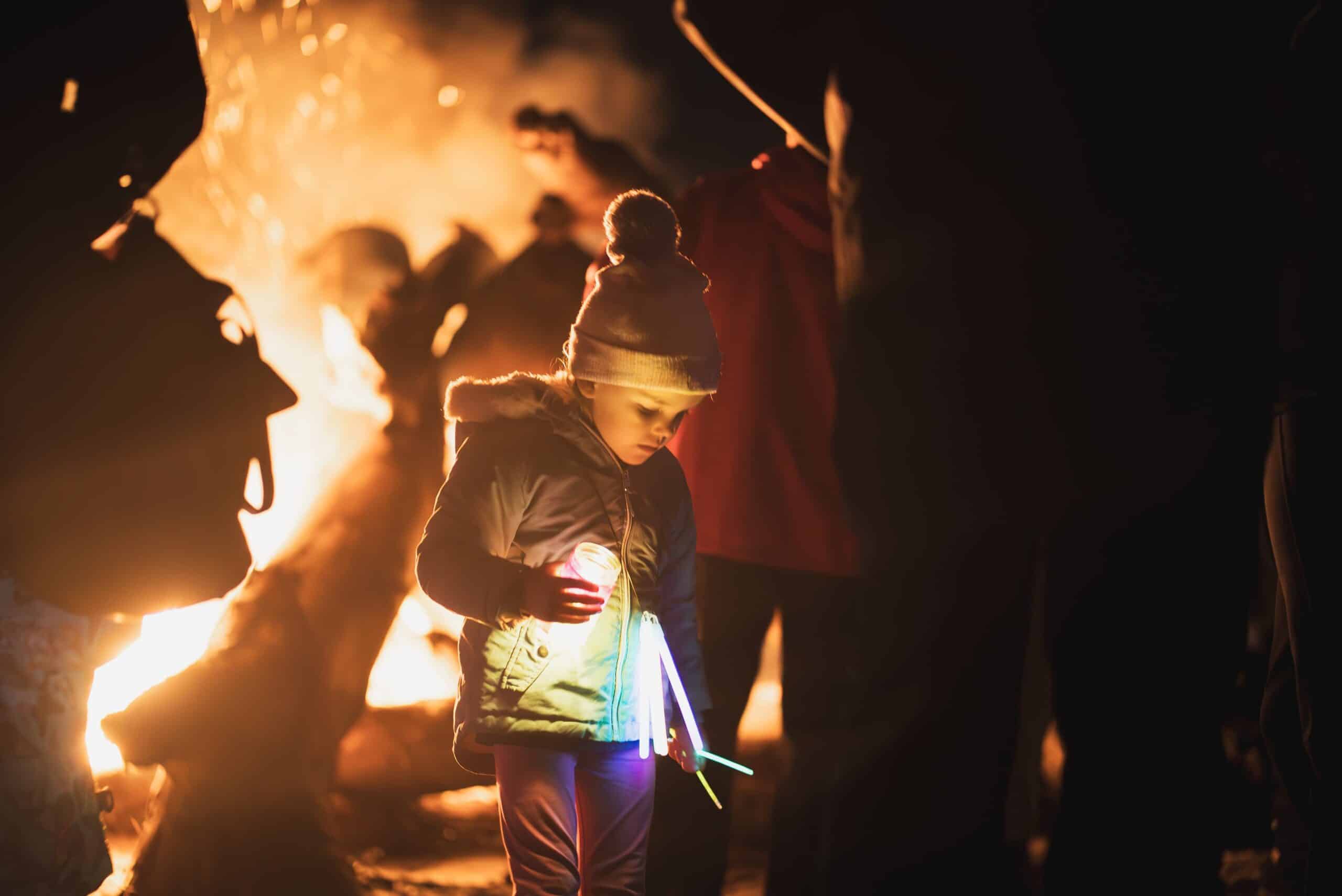 Fire with kids